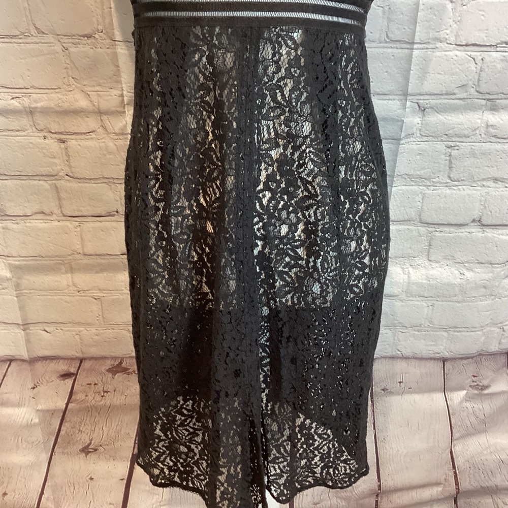 STELLA MCCARTNEY LACE SLIP DRESS BLACK NWT SZ LG - Picture 3 of 10